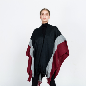 Split color tassel shawl warm scarf